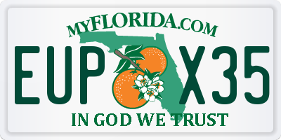 FL license plate EUPX35