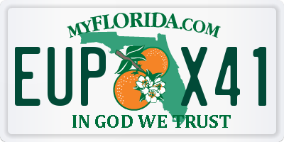 FL license plate EUPX41