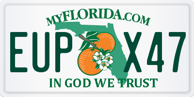 FL license plate EUPX47