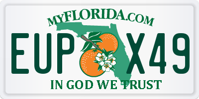 FL license plate EUPX49