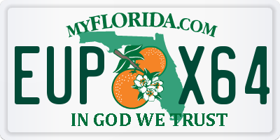 FL license plate EUPX64