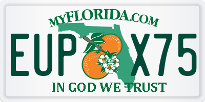 FL license plate EUPX75