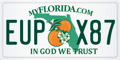 FL license plate EUPX87