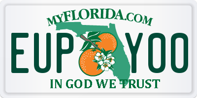 FL license plate EUPY00