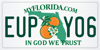 FL license plate EUPY06