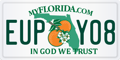 FL license plate EUPY08
