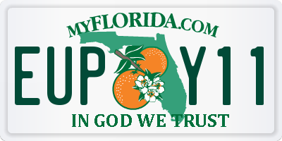 FL license plate EUPY11