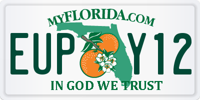 FL license plate EUPY12