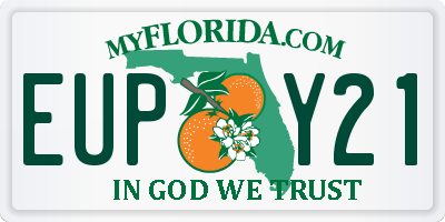 FL license plate EUPY21