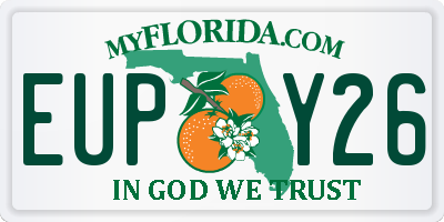 FL license plate EUPY26