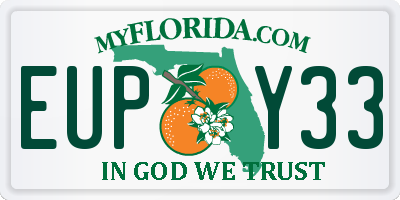 FL license plate EUPY33