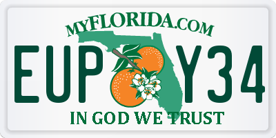 FL license plate EUPY34