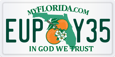 FL license plate EUPY35