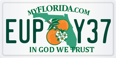 FL license plate EUPY37