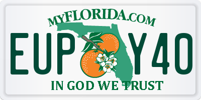 FL license plate EUPY40