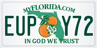FL license plate EUPY72