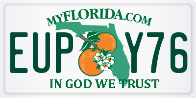 FL license plate EUPY76