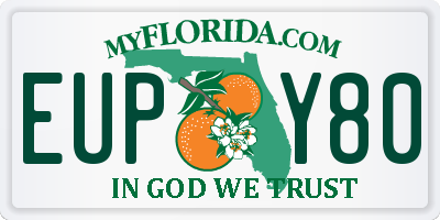 FL license plate EUPY80
