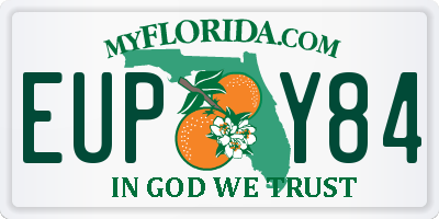 FL license plate EUPY84