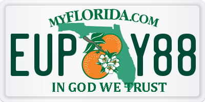 FL license plate EUPY88