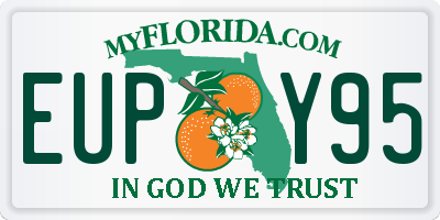 FL license plate EUPY95