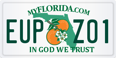 FL license plate EUPZ01
