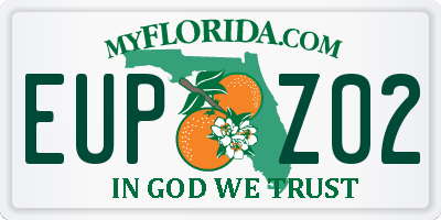 FL license plate EUPZ02