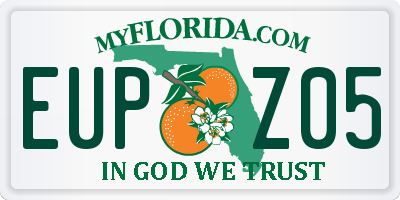 FL license plate EUPZ05