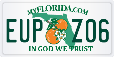 FL license plate EUPZ06