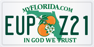 FL license plate EUPZ21