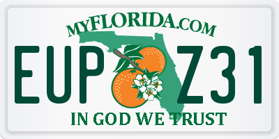 FL license plate EUPZ31
