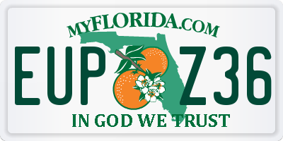 FL license plate EUPZ36