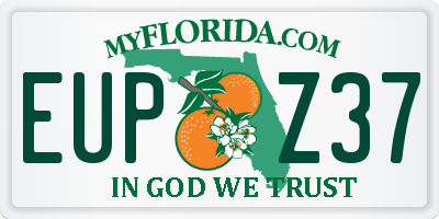 FL license plate EUPZ37