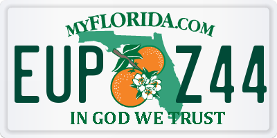 FL license plate EUPZ44