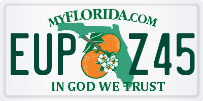 FL license plate EUPZ45