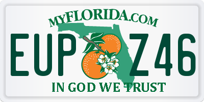 FL license plate EUPZ46