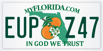 FL license plate EUPZ47