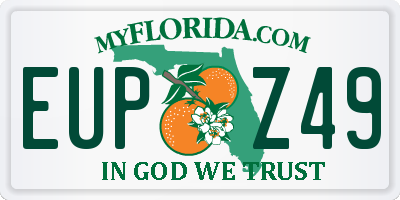 FL license plate EUPZ49