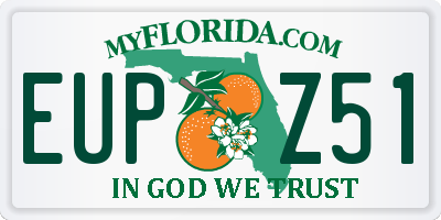FL license plate EUPZ51