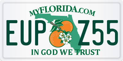 FL license plate EUPZ55