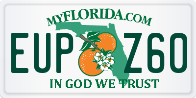 FL license plate EUPZ60