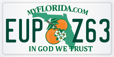 FL license plate EUPZ63
