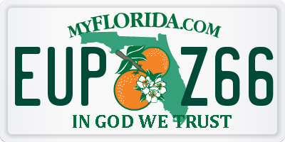 FL license plate EUPZ66