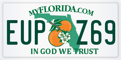 FL license plate EUPZ69