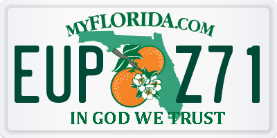FL license plate EUPZ71