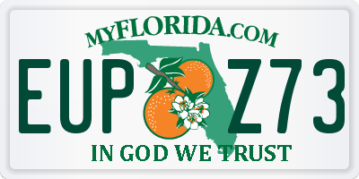 FL license plate EUPZ73