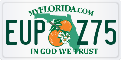 FL license plate EUPZ75