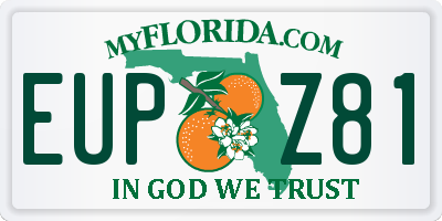 FL license plate EUPZ81