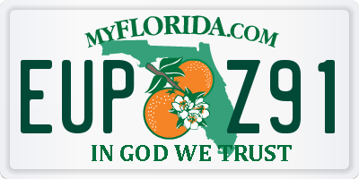 FL license plate EUPZ91