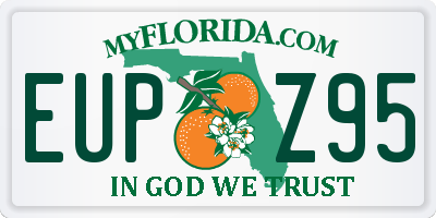 FL license plate EUPZ95